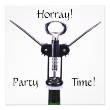 Wine Party Time Custom Announcements