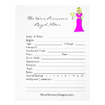 Wine Princess's Royal Wine Tasting Notes Personalized Letterhead