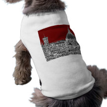 Wine red Florence dome Pet T-shirt