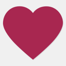 Wine Red Heart Sticker