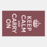 Wine Red Keep Calm and Carry On Stickers