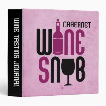 Wine Snob 3 Ring Binders