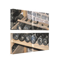 Wine supply stretched canvas print