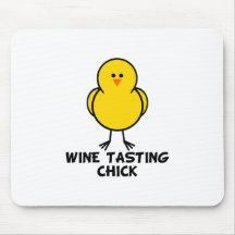 Wine Tasting Chick Mouse Pads