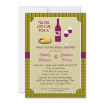 Wine Tasting Couple's Bridal Shower Invitation