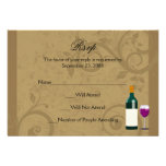 Wine Theme Matching RSVP Reply Cards Personalized Invitations
