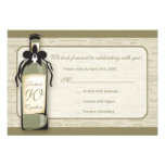Wine Varietal and Whimsical Bottle RSVP Card Invitation