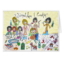 Wine Women & Cookin Card