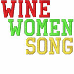 Wine Women Song Embroidered Shirt