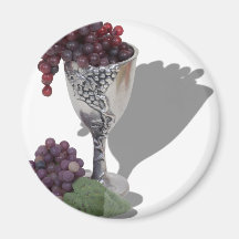 WineChaliceGrapes060910shadows Fridge Magnet