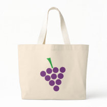 winery grapes logo symbol violet canvas bags