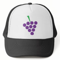 winery grapes logo symbol violet trucker hat