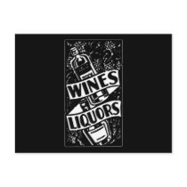 Wines & Liquors Ad Black