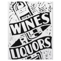 Wines & Liquors Retro Style Advert Letterhead Template