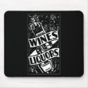 Wines & Liquors Retro Style Advert mousepads
