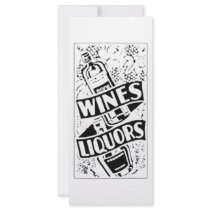 Wines & Liquors Retro Style Advert Full Color Rack Card