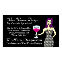 WineWomenDesigns.com featuring Wine Vixen Business Card Template