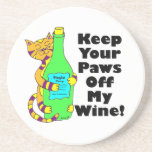 Winey Cat "Keep Your Paws Off My Wine" Coaster