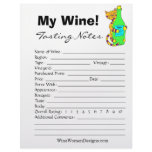 Winey Cat "My Wine!" Wine Tasting Notes letterhead