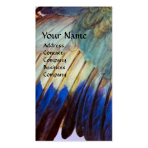 WING FEATHERS OF A ROLLER ,ANTIQUE PARCHMENT Pearl Business Card Template