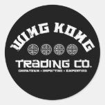 wing kong trading co. big trouble in little china round sticker
