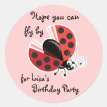 Wing-Nutz™_Ladybug (Dotty)_ sweet  & fun Round Stickers