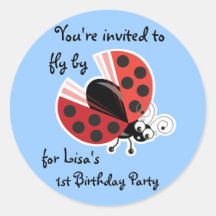 Wing-Nutz™_Ladybug (Dotty)_ sweet  & fun Round Sticker