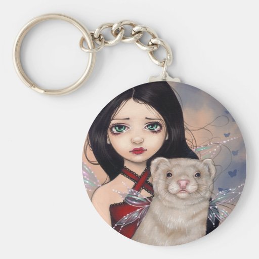 "Winged Ferret" Keychain