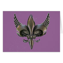 WINGED FLEUR-DE-LIS DISTRESSED PEWTER CARDS