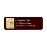 Winged Flying Machine Sketch by Leonardo da Vinci Return Address Label