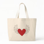 Winged Heart Canvas Bag