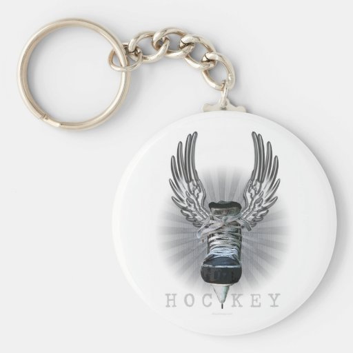 Winged Hockey Keychain