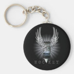 Winged Hockey Keychain