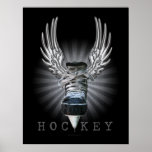 Winged Hockey Poster