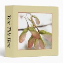 Winged Maple Seed Pods 3 Ring Binder