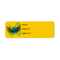 Winged Skull labels