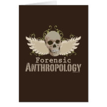 Winged Skull Forensic Anthropology Greeting Card