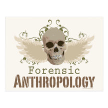 Winged Skull Forensic Anthropology Postcard