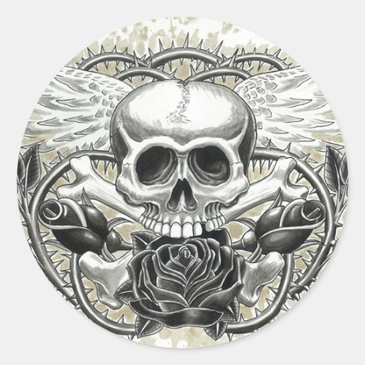 Winged Skull Stickers