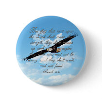Wings as Eagles, Isaiah 40:31 Christian Bible Buttons