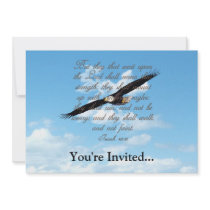 Wings as Eagles, Isaiah 40:31 Christian Bible Personalized Invitation