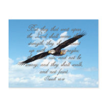 Wings as Eagles, Isaiah 40:31 Christian Bible Post Card