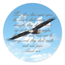 Wings as Eagles, Isaiah 40:31 Christian Bible Sticker