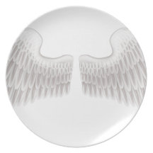 Wings illustration party plate