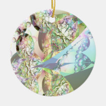 Wings of Angels – Celestite & Amethyst Crystals 2 Ornament