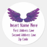 Wings Return Address Sticker
