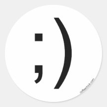 Wink emoticon sticker