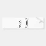 Wink face bumper sticker