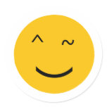 Wink Round Sticker