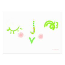 wink tiny valentine business card templates